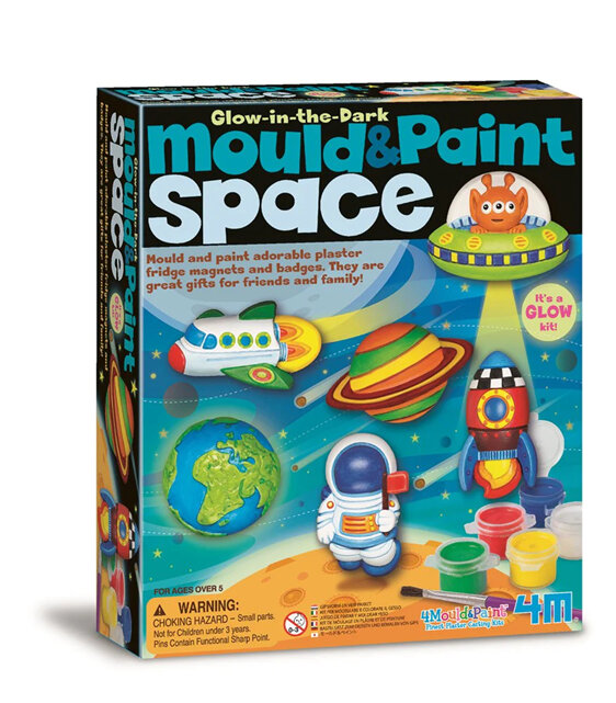 4M Glow in the Dark Mould & Paint Space Kit craft stem