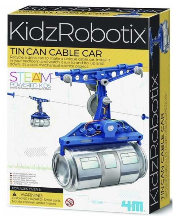 4M Kidz Robotix Tin Can Cable Car