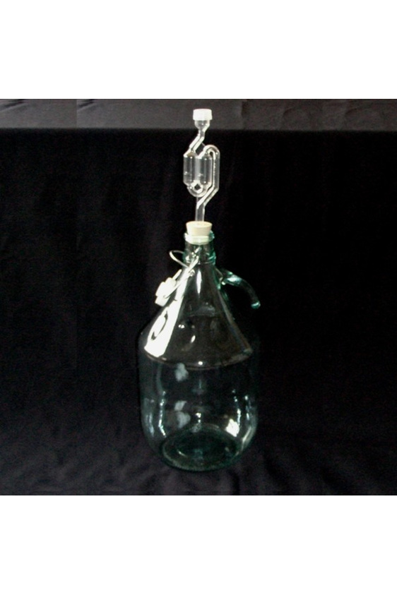 5 litre carboy with bung & airlock for home winemaking
