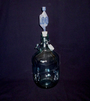 5 litre carboy with bung and airlock