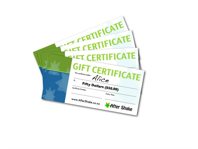 $50 After Shake Gift Certificate