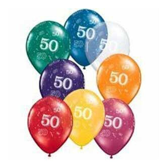 50th Birthday Balloons x 1