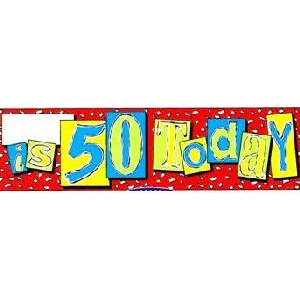50th Birthday Giant Fill in Banner