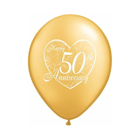 50th happy anniversary balloon - design 2