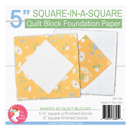 5in Square in Square Foundation Paper from It's Sew Emma