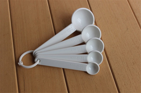 5pc Measuring Spoons - White