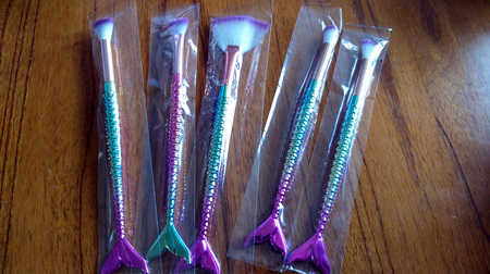 5pc Mermaid Makeup Brush Set