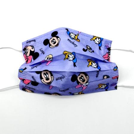 5pk Purple Mickey & Friends Disposable Masks (kids)