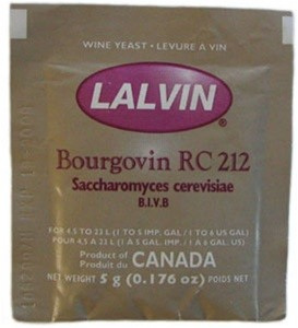 5x Lalvin RC212 Red Wine Yeast 5g CLEARANCE