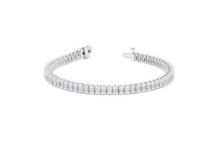 6.0ctw Princess Cut Diamond Tennis Bracelet