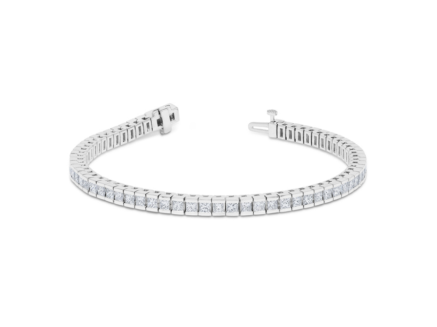 6.0ctw Princess Cut Diamond Tennis Bracelet
