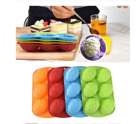 6 Cavity Easter Egg Silicone Mould