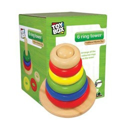 6 Ring Wooden Stack Tower