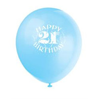 6 x 21st Birthday Balloons
