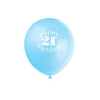 6 x 21st Birthday Balloons