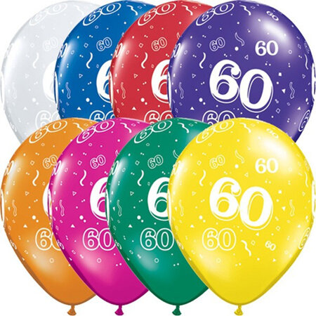 60th Birthday Balloons x 1