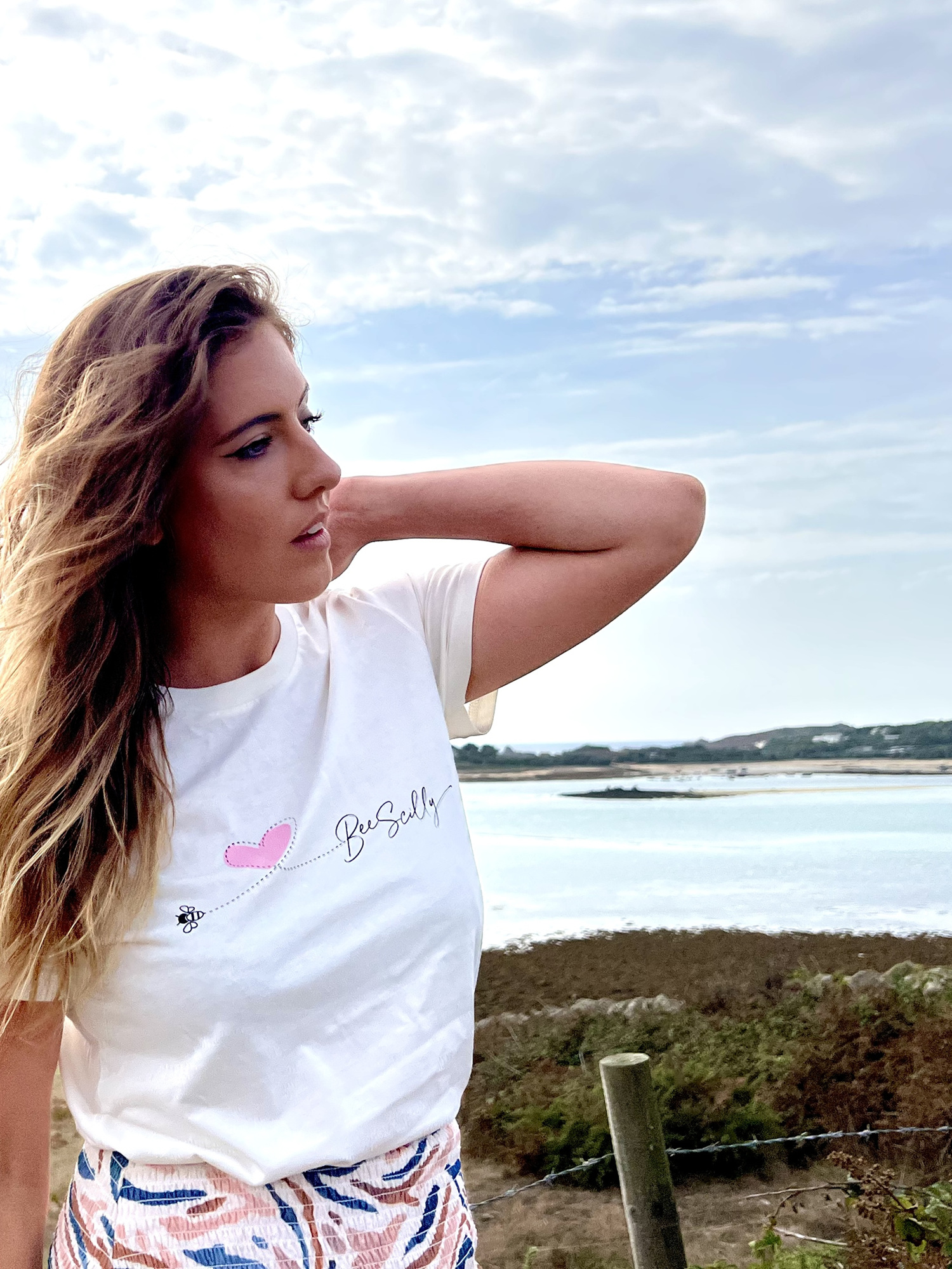 Bee Scilly organic tee - Natural 
