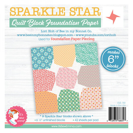 6in Sparkle Star Quilt Block Paper by Lori Holt