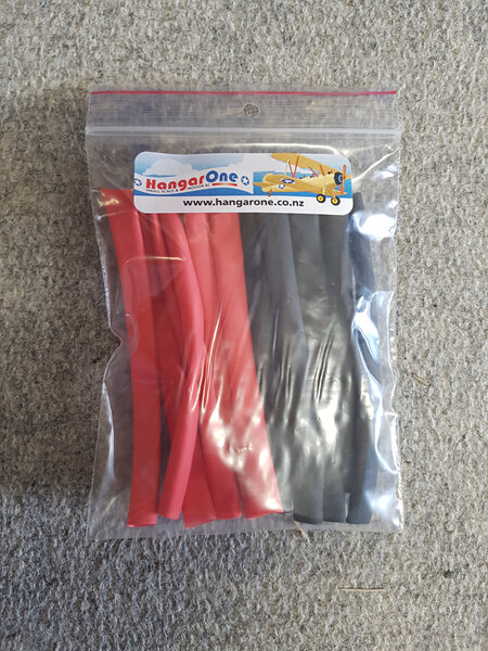 6mm Heat Shrink Tubing - Red /Black (6 PC of each) 100mm