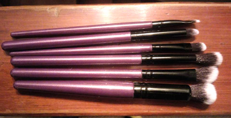 6pc Dark Purple & Black Makeup Brush Set (DPB)