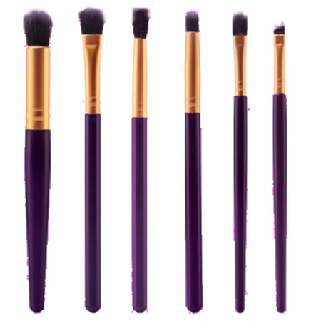 6pc Dark Purple & Gold Makeup Brush Set (DPG)