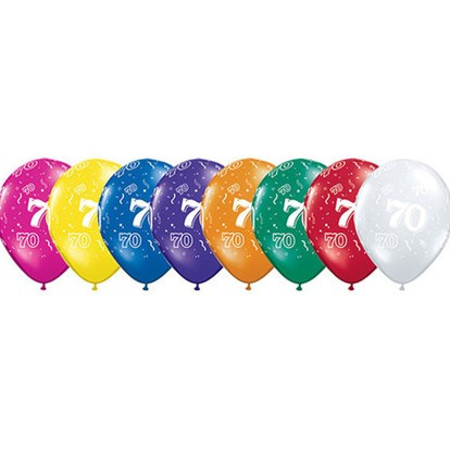 70th Birthday  Balloon - assorted colours