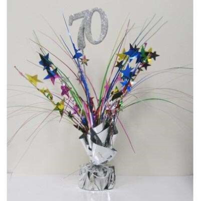 70th Birthday Table Centerpiece - Multi