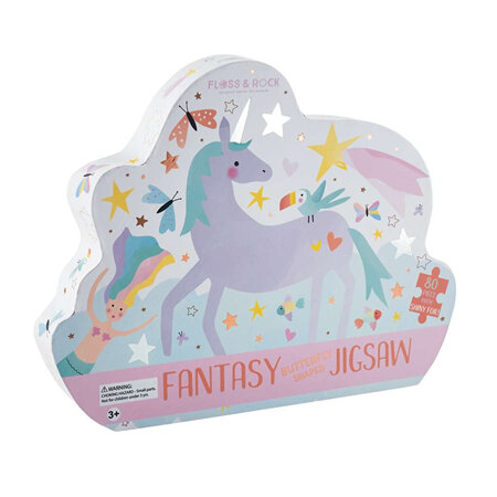 80 Pce Puzzle - Fantasy Butterfly Shaped - Floss & Rock