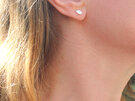 9k solid gold leaf leaves studs everyday minimal tiny earrings lily griffin nz