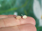 9k solid gold leaf leaves studs everyday organic tiny earrings lily griffin nz