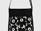 A black and white handbag in a Marimekko fabric perfect for everyday use.