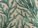 A close up of the embossed upholstery weight fabric on the handbag