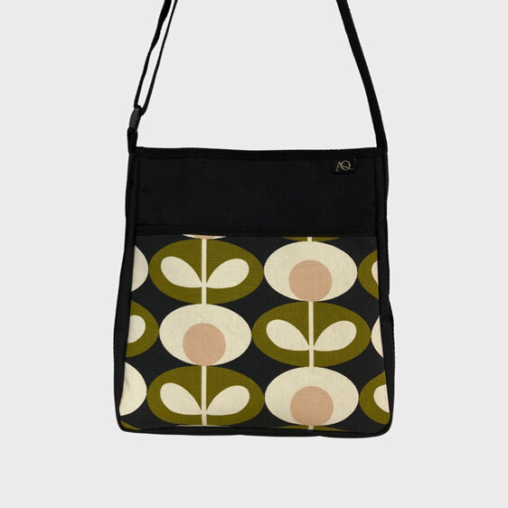 A designer New Zealand made handbag in Orla Kiely fabric
