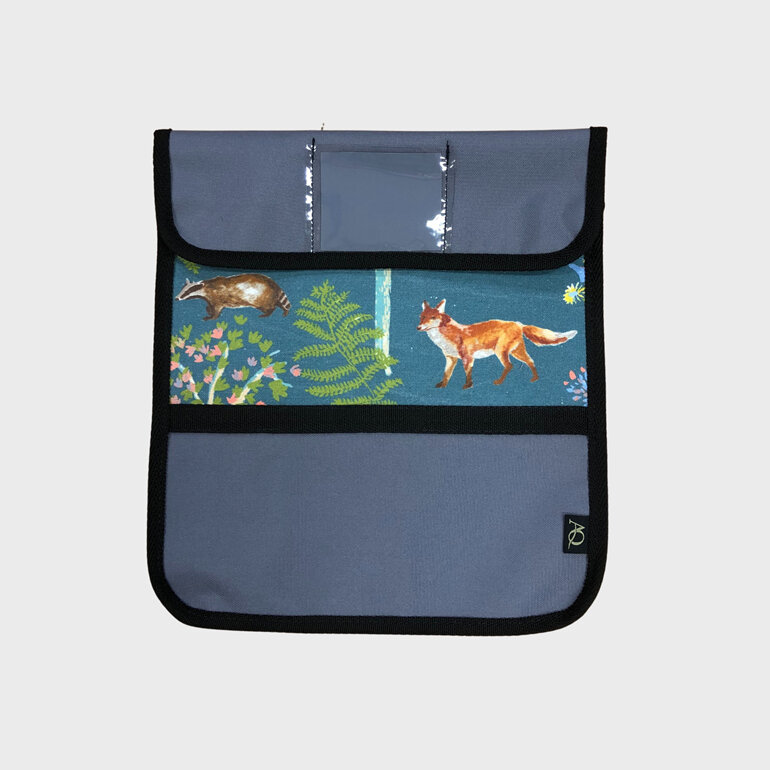 A durable and unique children's book bag featuring a fox. Made in NZ