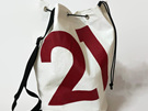 A great duffle for a 21st gift made from upcycled sailcloth.
