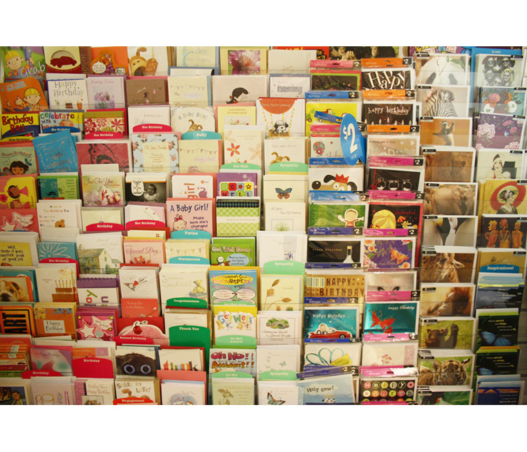 A selection of cards for $6 each