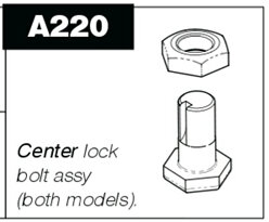 A220 Centre lock bolt and nut for P100 & P50 Pro-Pruner