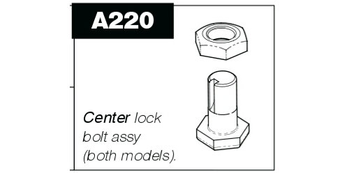 A220 Centre lock bolt and nut for P100 & P50 Pro-Pruner