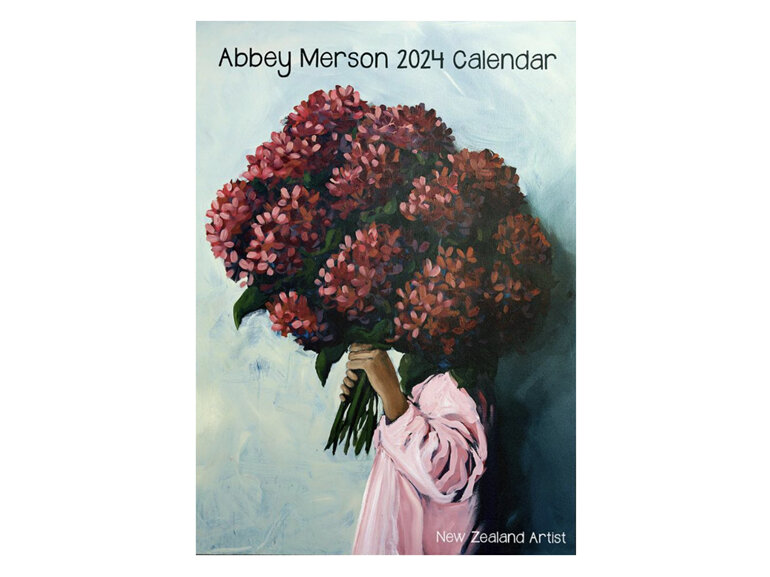 Abbey Merson 2024 Wall Calendar NZ Floral Painter Artist