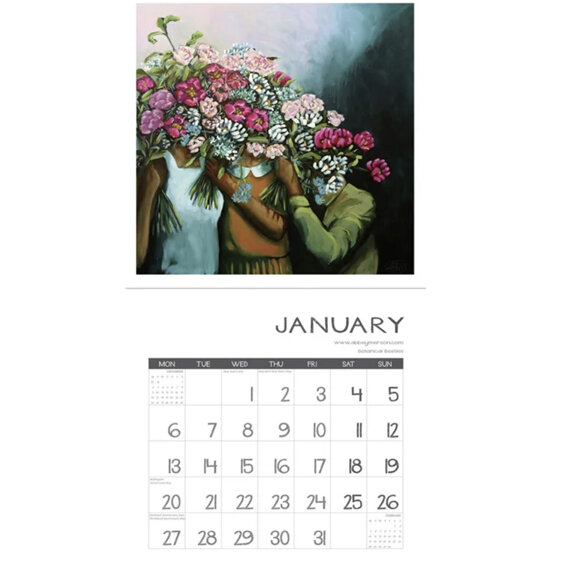 Abbey Merson 2025 Wall Calendar NZ Floral Painter Artist