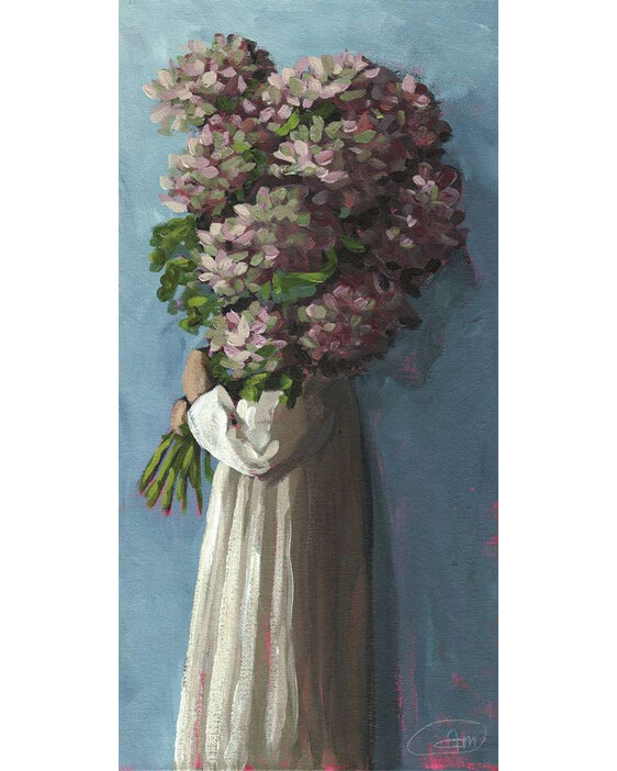 Abbey Merson Card Pearl Bunches flowers
