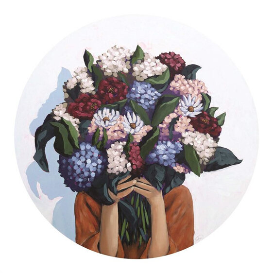 Abbey Merson Card Posy XXII Dreamy Blooms nz artist flowers