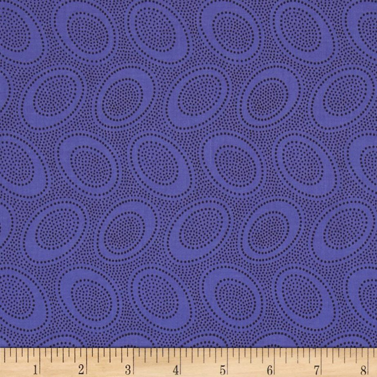 Aboriginal Dot Periwinkle Busy Bee Quilt Shop