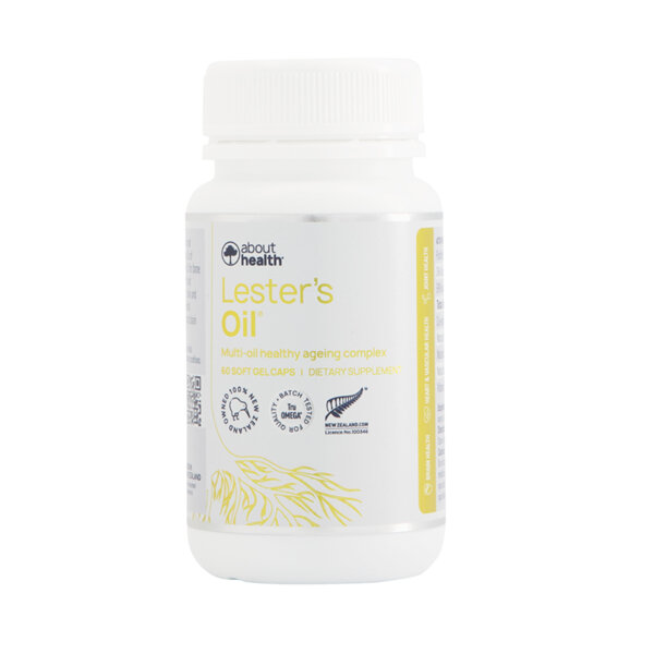 ABOUT HEALTH Lester's Oil 60 Capsules
