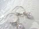 Acorn Pearl Sterling Silver Hoop Earrings Julia Banks Jewellery