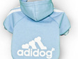 Adidog Hoodie - Sky blue Small Dogs