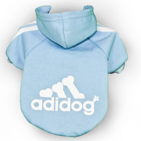 Adidog Hoodie - Sky blue Small Dogs