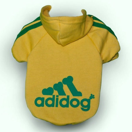 Adidog Hoodie - Yellow Small Dogs