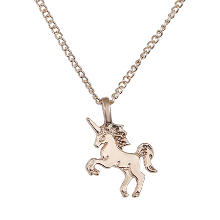 Adorable Gold Unicorn Pendant Necklace