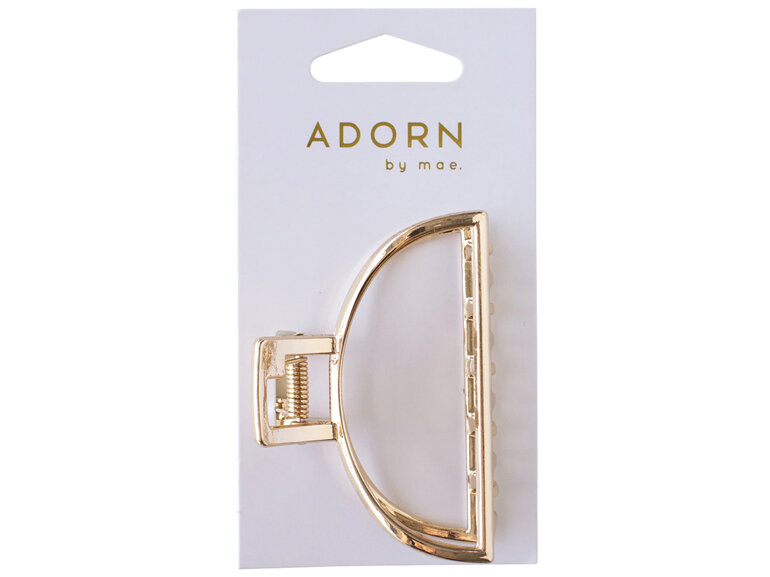 Adorn by Mae Claw Grip Hair Accessory Gold Large